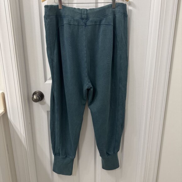 Sweaty Betty Fearne Womens Cropped Drawstring Sweatpant Joggers Sz XXL Green - Picture 2 of 10